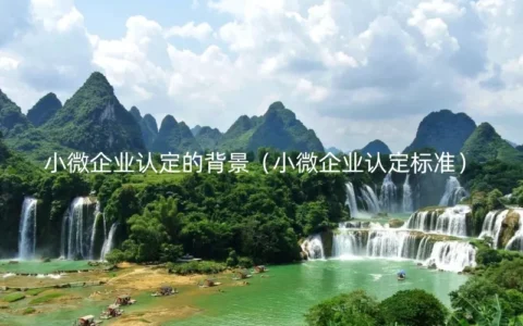 小微企业认定的背景（小微企业认定标准）
