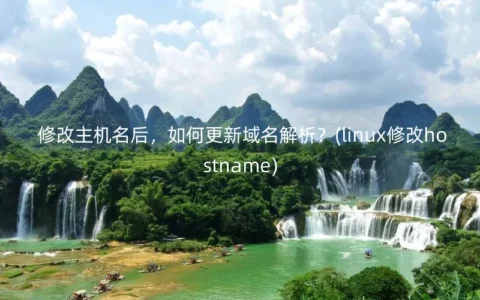 修改主机名后，如何更新域名解析？(linux修改hostname)