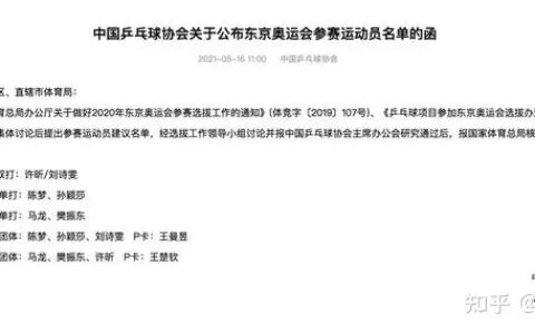 国乒公布东京奥运会参赛名单 这是咋情况？