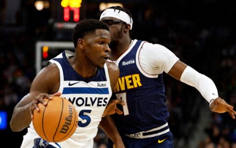 掘金队力挫森林狼，爱德华兹刷新纪录，篮球比赛还是团队的荣耀