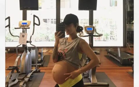 【孕期运动】欧弟老婆孕8月都还在健身，怪不得这么美！