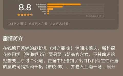 电视剧《梦华录》豆瓣评分8.8，刘亦菲才是“85花永远的神”-梦华录电视剧定档