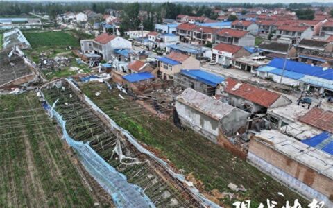 菏泽龙卷风灾后直击：供电线路率先抢通，一男孩受伤仍昏迷-菏泽大风蓝色预警