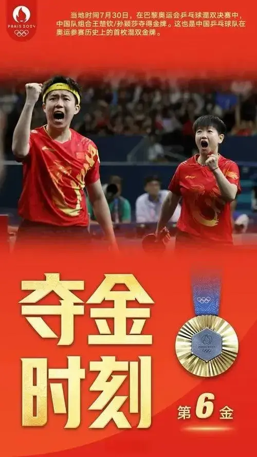 "莎头组合巴黎夺金，众星祝贺，共庆乒乓辉煌时刻！"-莎头组合是谁选的