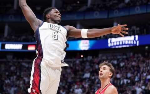 美国男篮热身赛险胜德国——通往奥运会的强势之旅-美国男篮奥运名单公布6