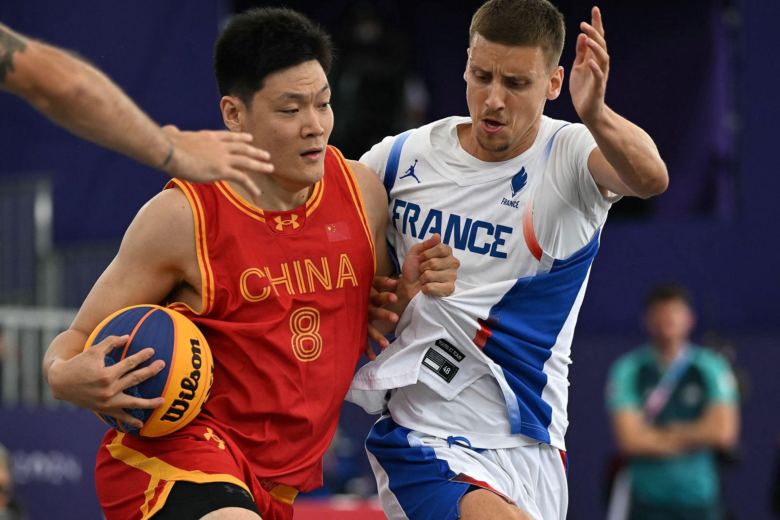中国三人男篮12-21法国排名垫底无缘附加赛，结束奥运征程！-中国男篮vs法国男篮历届成绩