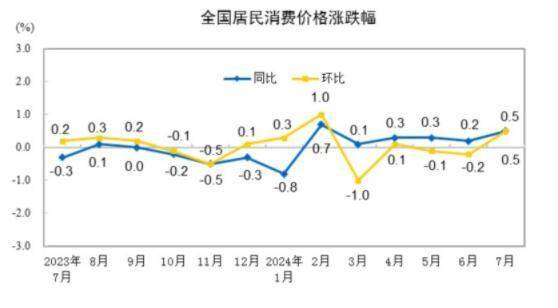 国家统计局：7月CPI同比上涨0.5% 环比上涨0.5%-7月cpi会被抬高吗