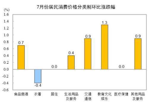国家统计局：7月CPI同比上涨0.5% 环比上涨0.5%-7月cpi会被抬高吗