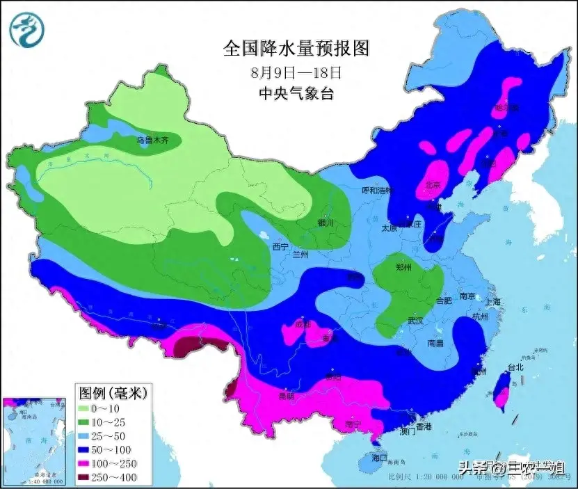 台风玛莉亚拐弯，暴雨大暴雨范围跑偏，8月10～11号降雨分布如下-玛莉亚台风路径图