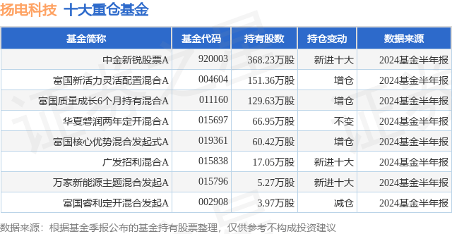 8月5日扬电科技创60日新低，中金新锐股票A基金重仓该股-扬电科技中一签能赚多少钱