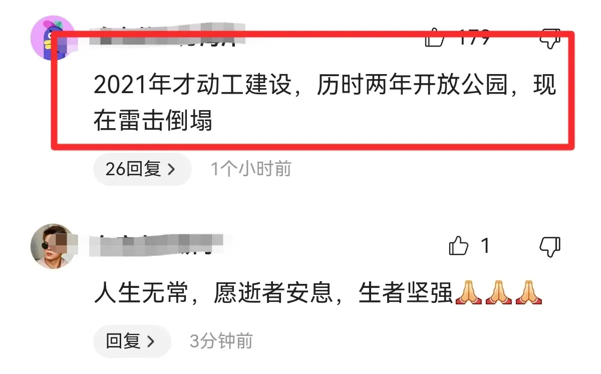 常州雷击致凉亭坍塌6死！投资1亿开园9个月，遇难者家属:公开监控-常州雷暴预警视频播放