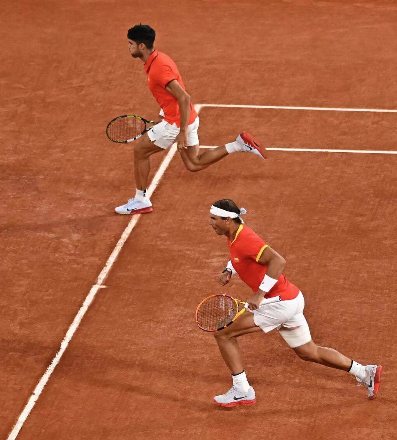 这是阿尔卡拉斯的第一届奥运会，也是纳达尔的最后一届奥运会-阿尔卡拉斯纳达尔双打第二轮