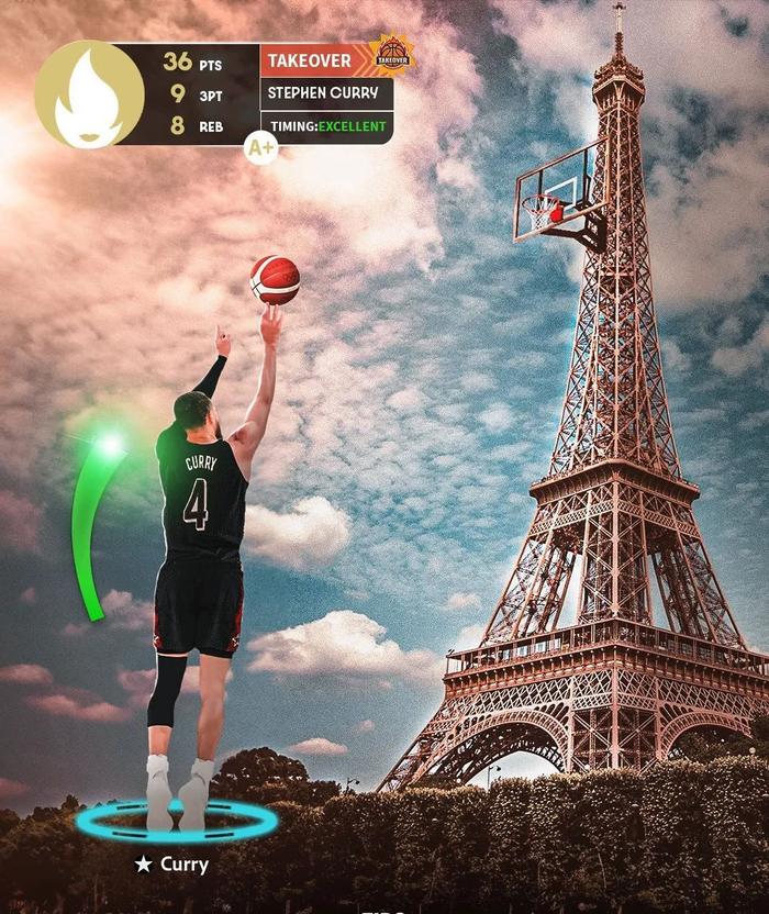 200秒神迹！3分14中9！库里36分8板日破天，詹姆斯阿杜都被感动哭了！-库里3分钟17分